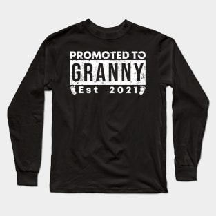 Vintage Promoted to Granny 2021 new Grandmother gift Granny Long Sleeve T-Shirt